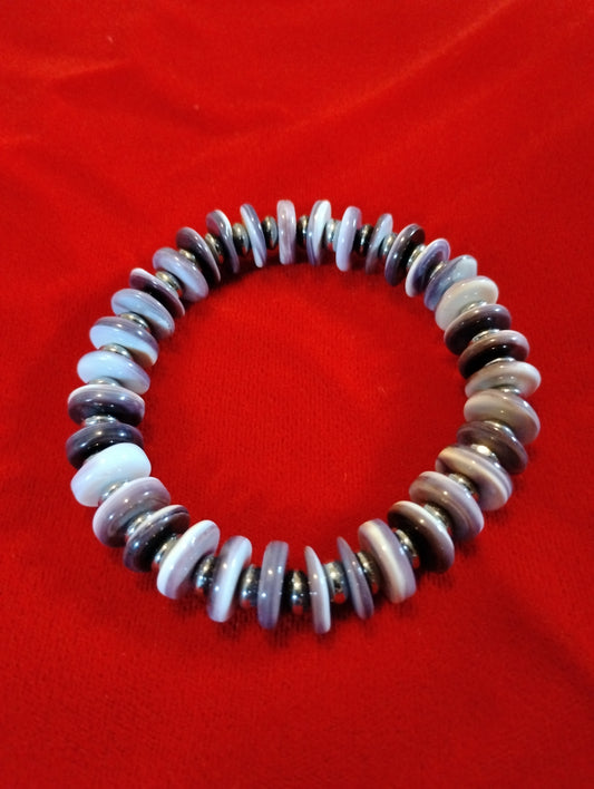 Purple Wampum Shell Bracelet